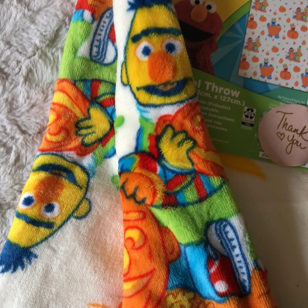 Kids Sesame Street Preschool Toddler Throw Blanket